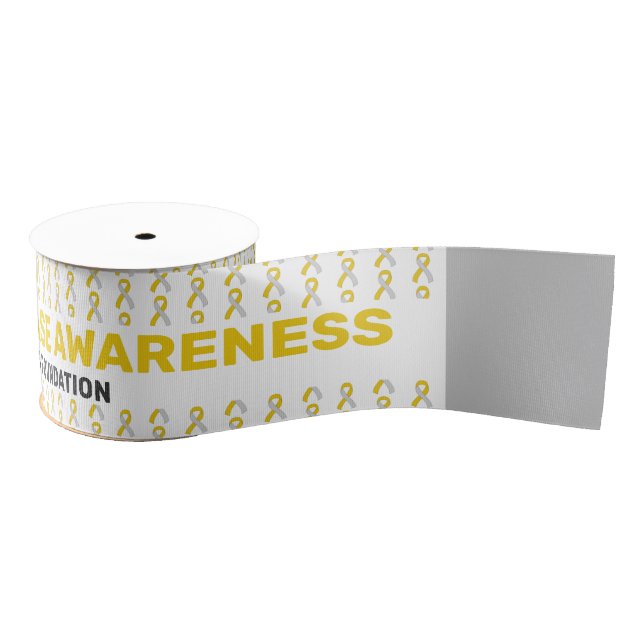 Meniere's Disease Awareness Pattern Ribbon Grosgrain Ribbon (Spool)