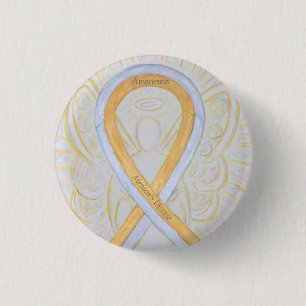 Meniere's Disease Awareness Ribbon Angel Pin