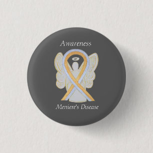 Meniere's Disease Awareness Ribbon Angel Pin