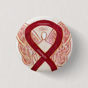 Meningitis Angel Awareness Ribbon Pins