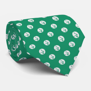 Mennonite Logo (White Dots on Green Background) Tie