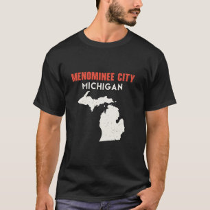 Menominee city Michigan USA State America Travel M T-Shirt
