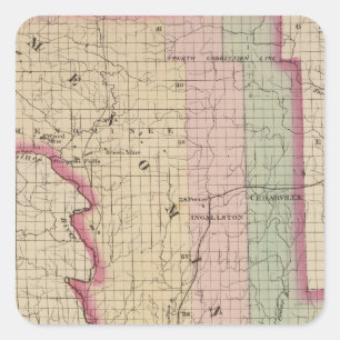 Menominee County Michigan Square Sticker