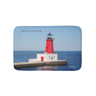 Menominee North Pierhead Light bathmat