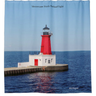 Menominee North Pierhead Light Shower Curtain