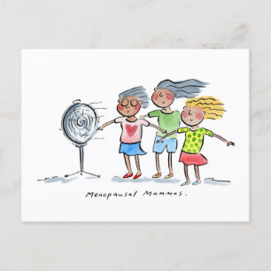 Menopausal mammas postcard