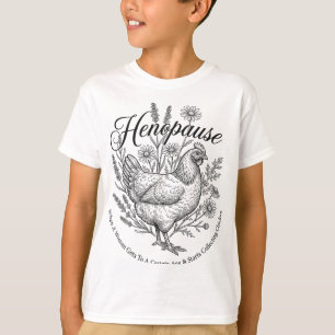 Menopause Funny Henopause Floral Chicken T-Shirt