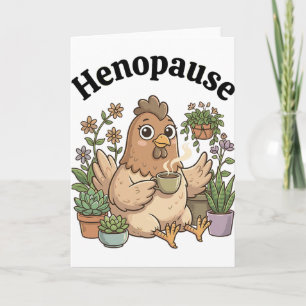 Menopause Funny Henopause Floral Coffee Card