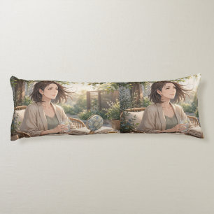 Menopause Garden Retreat – Sunlit Woman Self-Care Body Cushion