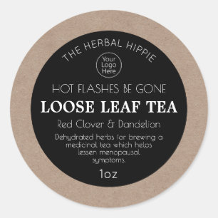 Menopause Relief Loose Herbal Tea Logo Labels