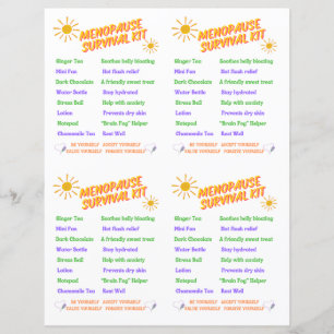 Menopause Survival Kit Printable