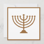 Menorah<br><div class="desc">The Menorah and border can be changed to any Zazzle colour you want. There are postage stamps that match and envelopes,  etc..</div>