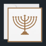 Menorah<br><div class="desc">The Menorah and border can be changed to any Zazzle colour you want. There are postage stamps that match and envelopes, etc..</div>