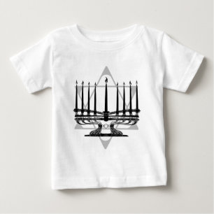 Menorah and Star Baby T-Shirt