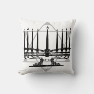 Menorah and Star Cushion
