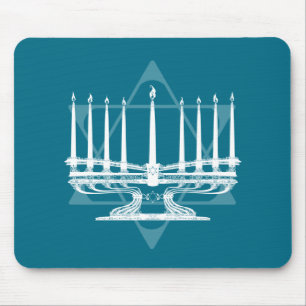 Menorah and star IV Mouse Mat
