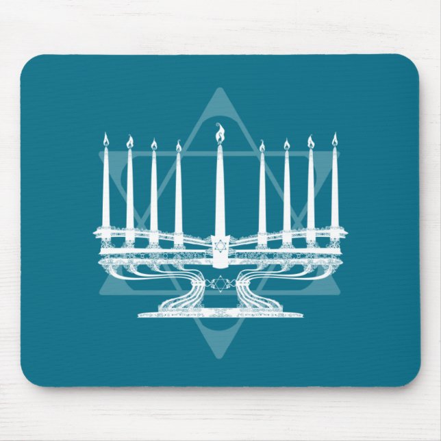 Menorah and star IV Mouse Mat (Front)