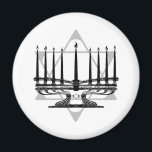 Menorah and Star Magnet<br><div class="desc">Original Artwork by Thedustyphoenix.</div>