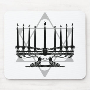 Menorah and Star Mouse Mat