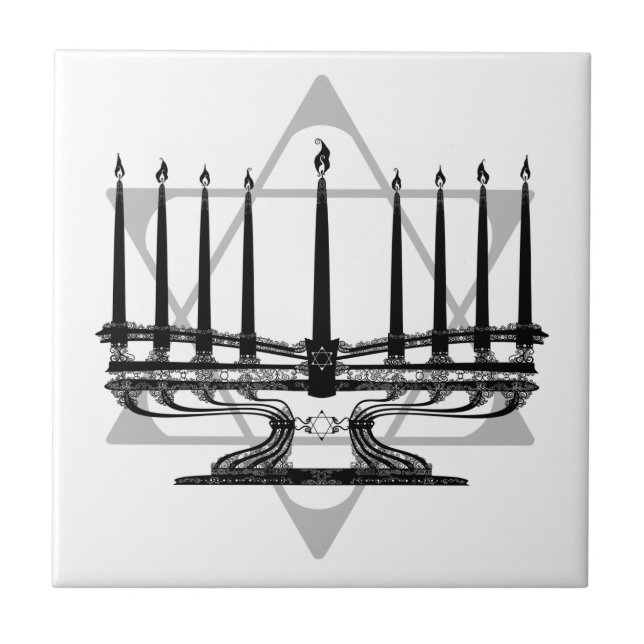 Menorah and Star Tile (Front)