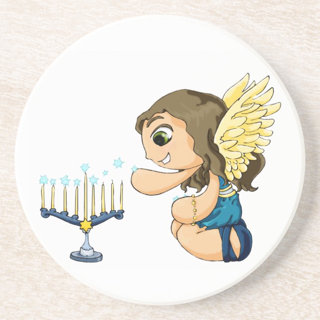 Menorah Angel Coaster (Front)
