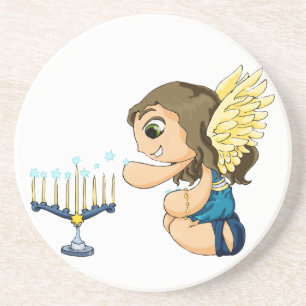 Menorah Angel Coaster