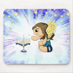 Menorah Angel Mouse Mat