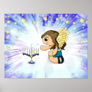 Menorah Angel Poster