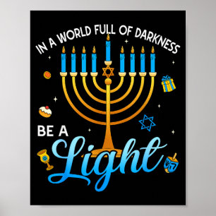 Menorah Be A Light Happy Hanukkah Shirts For Men W Poster