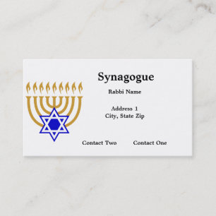 Menorah Business Cards