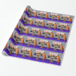 menorah cat.jpg wrapping paper<br><div class="desc">Not just for Chanukah any more - this pretty ginger lights the candles because a great miracle happened here!</div>