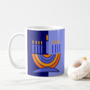 Menorah Design Hanukkah Gift Mugs