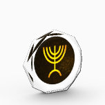 Menorah Flame Acrylic Award<br><div class="desc">A digital rendering of the Jewish seven-branched menorah (Hebrew: מְנוֹרָה). The seven-branched menorah, used in the portable sanctuary set up by Moses in the wilderness and later in the Temple in Jerusalem, has been a symbol of Judaism since ancient times and is the emblem on the coat of arms of...</div>