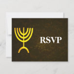 Menorah Flame Bar/Bat Mitzvah RSVP<br><div class="desc">An RSVP card to accompany Bar/Bat Mitzvah invitations featuring the same design.</div>