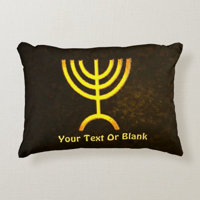 Menorah Flame Decorative Cushion (Front)