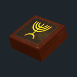Menorah Flame Gift Box<br><div class="desc">A digital rendering of the Jewish seven-branched menorah (Hebrew: מְנוֹרָה). The seven-branched menorah, used in the portable sanctuary set up by Moses in the wilderness and later in the Temple in Jerusalem, has been a symbol of Judaism since ancient times and is the emblem on the coat of arms of...</div>