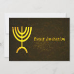 Menorah Flame Invitation<br><div class="desc">This invitation can be used for most any occasion; a Purim party, Passover seder, or a Bar or Bat Mitzvah. A digital rendering of the Jewish seven-branched menorah (Hebrew: מְנוֹרָה‎). The seven-branched menorah, used in the portable sanctuary set up by Moses in the wilderness and later in the Temple in...</div>