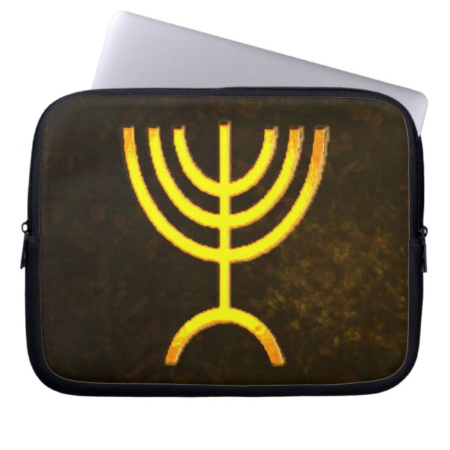 Menorah Flame Laptop Sleeve (Front)