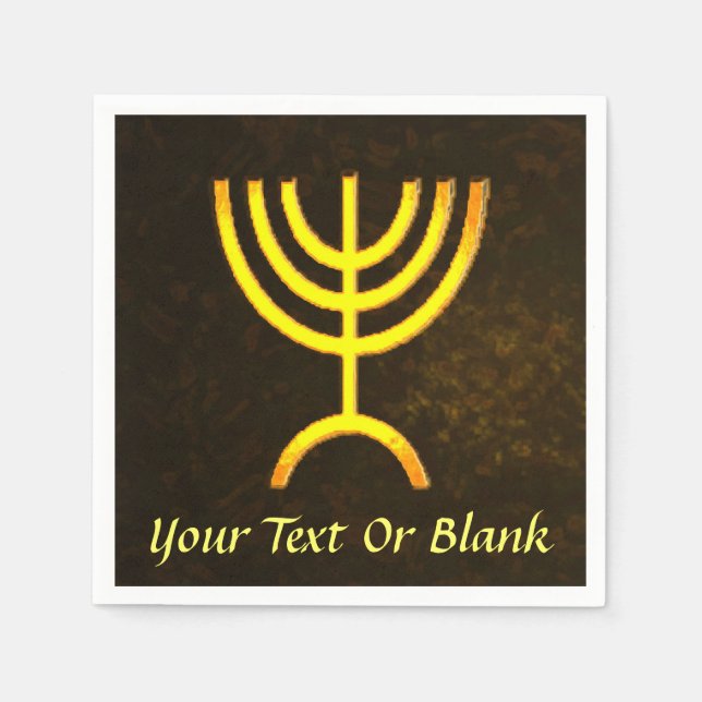 Menorah Flame Napkin (Front)