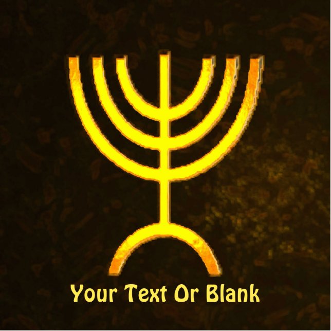 Menorah Flame Photo Sculpture Magnet (Front)