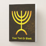 Menorah Flame Pocket Folder<br><div class="desc">A digital rendering of the Jewish seven-branched menorah (Hebrew: מְנוֹרָה). The seven-branched menorah, used in the portable sanctuary set up by Moses in the wilderness and later in the Temple in Jerusalem, has been a symbol of Judaism since ancient times and is the emblem on the coat of arms of...</div>