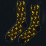 Menorah Flame Socks<br><div class="desc">A brown and gold digital rendering of the Jewish seven-branched menorah (Hebrew: מְנוֹרָה‎). The seven-branched menorah, used in the portable sanctuary set up by Moses in the wilderness and later in the Temple in Jerusalem, has been a symbol of Judaism since ancient times and is the emblem on the coat...</div>