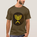 Menorah Flame T-Shirt<br><div class="desc">A digital rendering of the Jewish seven-branched menorah (Hebrew: מְנוֹרָה‎). The seven-branched menorah, used in the portable sanctuary set up by Moses in the wilderness and later in the Temple in Jerusalem, has been a symbol of Judaism since ancient times and is the emblem on the coat of arms of...</div>