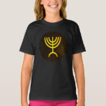 Menorah Flame T-Shirt<br><div class="desc">A digital rendering of the Jewish seven-branched menorah (Hebrew: מְנוֹרָה). The seven-branched menorah, used in the portable sanctuary set up by Moses in the wilderness and later in the Temple in Jerusalem, has been a symbol of Judaism since ancient times and is the emblem on the coat of arms of...</div>