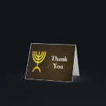 Menorah Flame Thank You<br><div class="desc">A thank you card to accompany Bar/Bat Mitzvah invitations featuring the same design.</div>