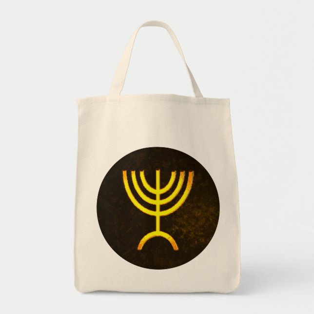 Menorah Flame Tote Bag (Front)