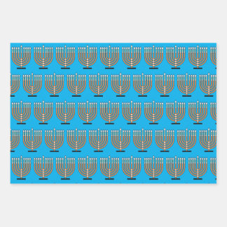 Menorah for Hannukah Wrapping Paper Sheet