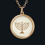 Menorah ~ Hanukkah Celebration Gold Plated Necklace<br><div class="desc">The traditional Menorah for your Hanukkah Celebration,  a Bar Mitzvah or Bat Mitzvah on a pendent to wear to your Synagogue,  office,  dinner party,  lunch because it is perfect for any occasion.</div>