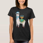 Menorah Hanukkah Llama  Cute Alpaca Chanukah 1 T-Shirt<br><div class="desc">Menorah Hanukkah Llama  Cute Alpaca Chanukah 1.</div>
