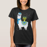 Menorah Hanukkah Llama  Cute Alpaca Chanukah 5 T-Shirt<br><div class="desc">Menorah Hanukkah Llama  Cute Alpaca Chanukah 5</div>